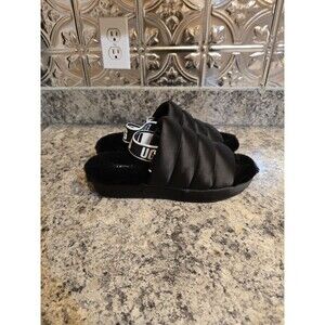UGG Puff Yeah Black Sheepskin Slide Slingback Women's Shoes Size Us 9